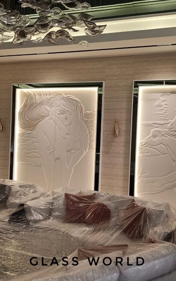 Villa Project - Mishref: Elegant glass installation featuring laminated and tempered glass, enhancing the modern aesthetic of the villa.